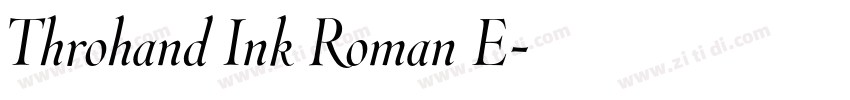 Throhand Ink Roman E字体转换
